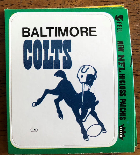 NFL 1979 Fleer Football Hi-Gloss Patch-Baltimore Colts  Logo
