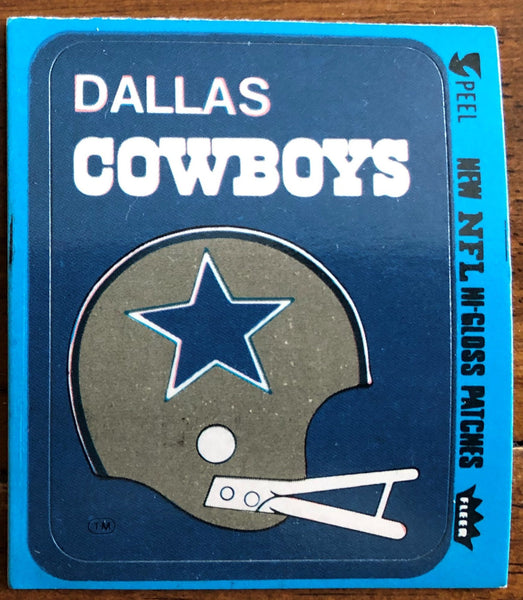 NFL 1979 Fleer Football Hi-Gloss Patch- Classic Dallas Cowboys Helmet
