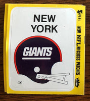 NFL 1979 Fleer Football Hi-Gloss Patch-NY Giants Classic Helmet  Both