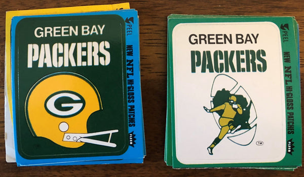 NFL 1979 Fleer Football Hi-Gloss Patch- Classic Green Bay Packers Helmet & Logo