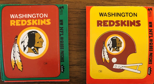 NFL 1979 Fleer Football Hi-Gloss Patch- Classic Washington Reskins Helmet & Logo